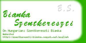 bianka szentkereszti business card